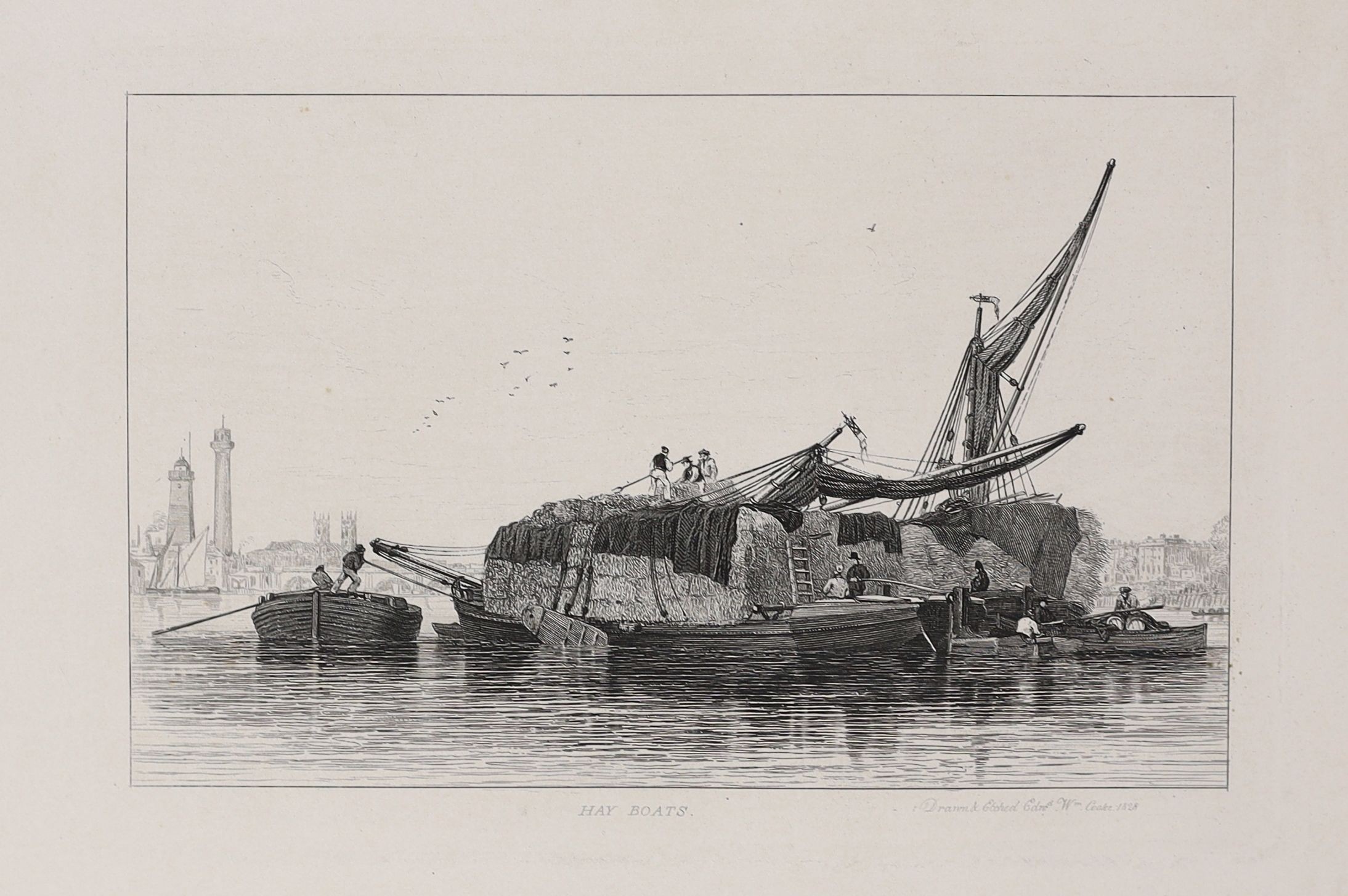 Cooke, Edward William - Sixty Five Plates of Shipping and Craft, 4to, original cloth, with 65 titled, engraved plates, London, 1829, and Stanfield, Clarkson - Stanfield’s Coast Scenery. A Series of Views in the British C